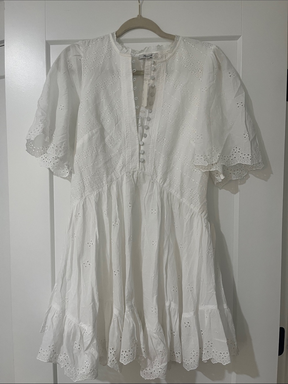 Madewell eyelet dress NWT